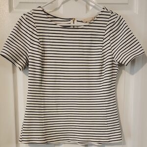 Banana Republic Classic Black and White Striped Women's Top